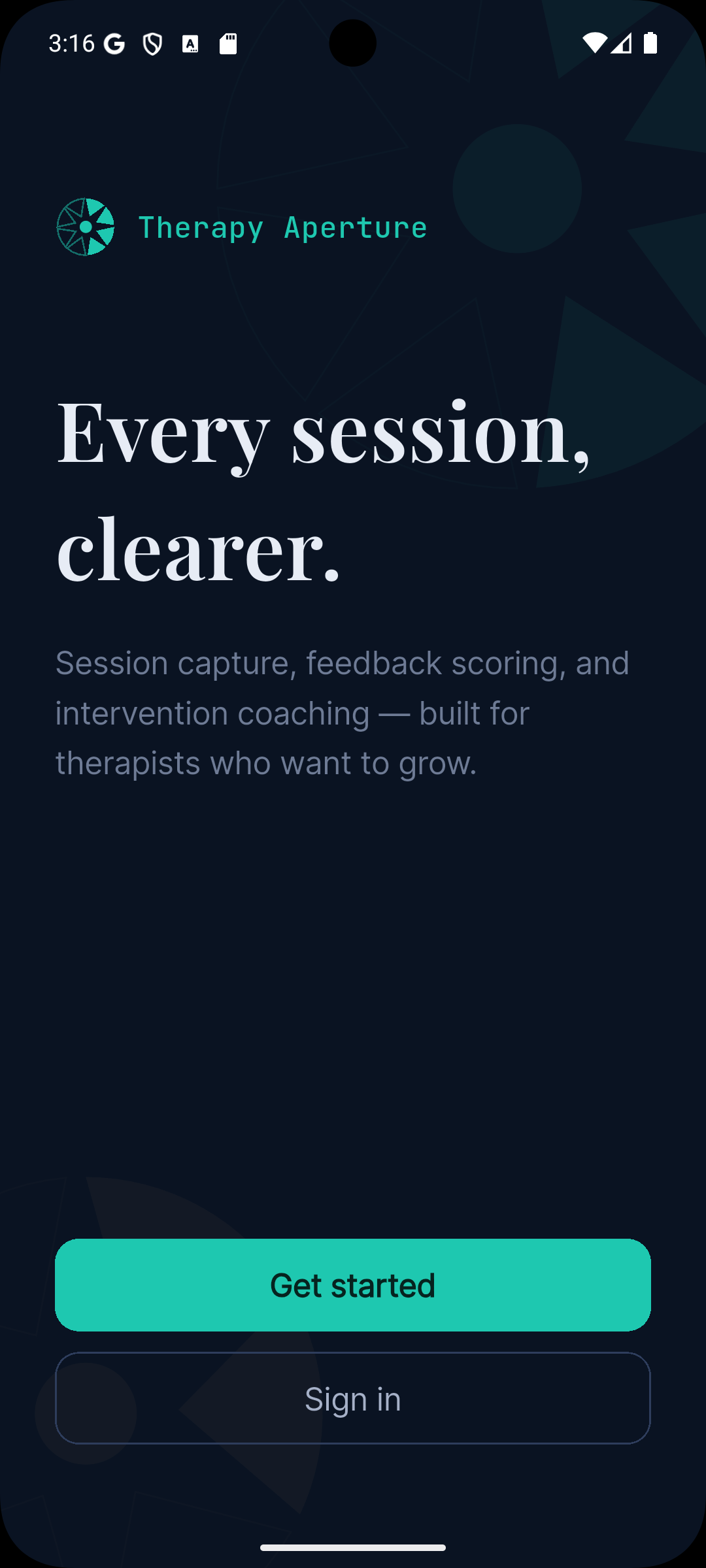 TherapyAperture screenshot